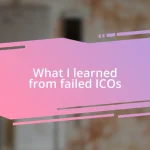 What I learned from failed ICOs